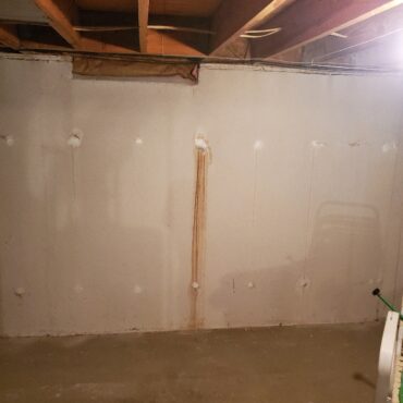 Tie Rod Hole Leaks in a basement